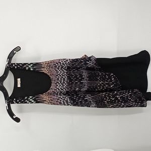 Silence & Noise Womens Black & Pink Print Sleeveless Fully Lined Tunic Top Small